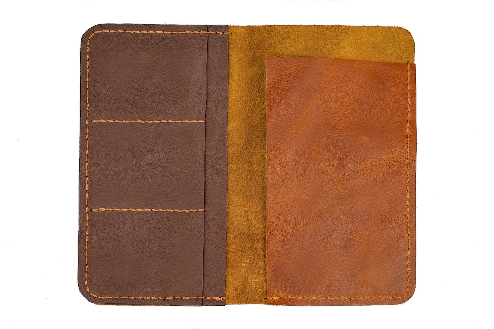 Omega - Leather Folded Travel Wallet