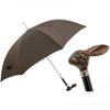 Brown Umbrella with Rabbit Handle