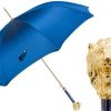 Blue Umbrella with Gold Lion handle