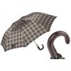 Classic Folding Umbrella with Leather Handle